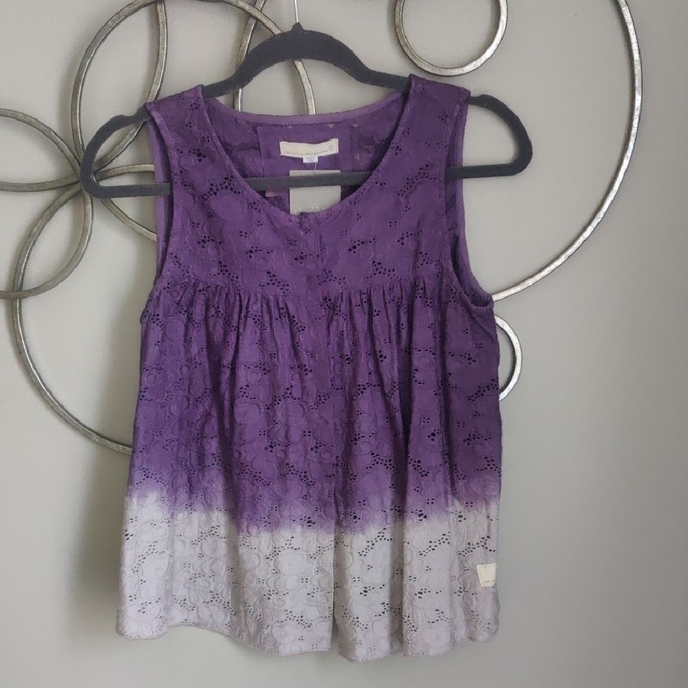 NWT $168 Odd Molly Purple and White Tank Top